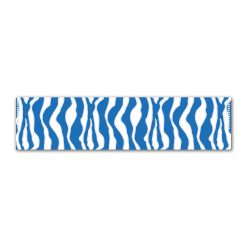Zebra Blue on White