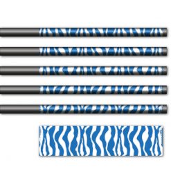 Alternative view of Zebra Blue on White