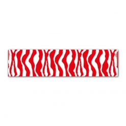 Zebra Red on White