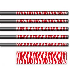 Alternative view of Zebra Red on White