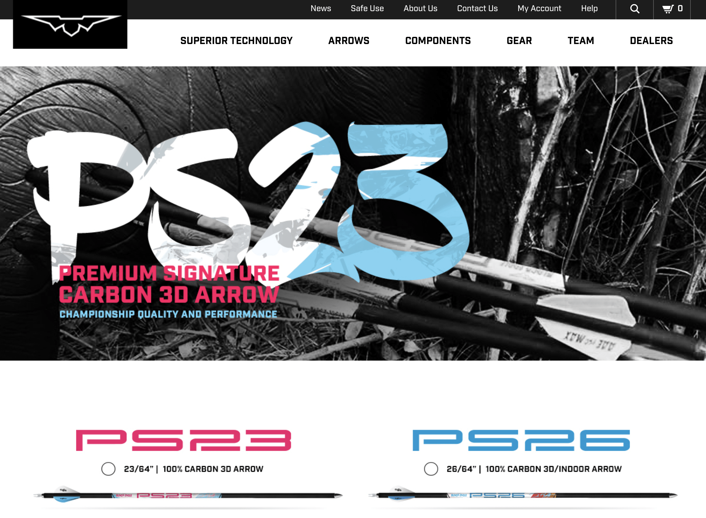 Black Eagle Arrow diameters updated