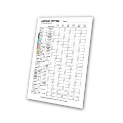 Archery Yahtzee 10-ring Target-face (Size: A4)