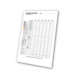 Archery Yahtzee 5-ring Targetface (Size: A4)