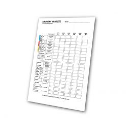 Archery Yahtzee 6-ring Target-face (Size: A4)