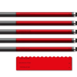 Alternative view of Wave Edge - Fluorescent Red