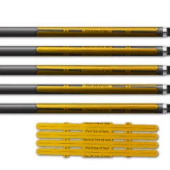 Alternative view of 4 fletch Vortex - Retro-Reflective Yellow
