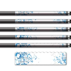 Alternative view of Wave Edge - Chinese Garden Blue on White