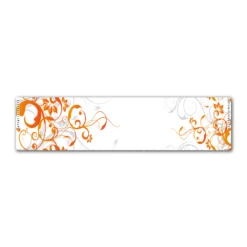 Regular - Chinese Garden Orange on White