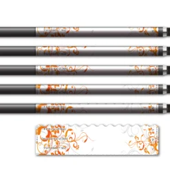 Alternative view of Wave Edge - Chinese Garden Orange on White