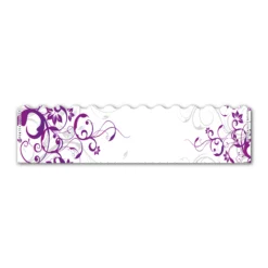 Wave Edge - Chinese Garden Purple on White