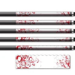 Alternative view of Wave Edge - Chinese Garden Red on White