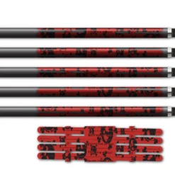 Alternative view of 4 fletch Vortex - Skulls Red