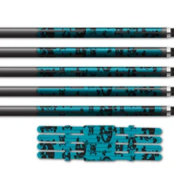 Alternative view of 4 fletch Vortex - Skulls Teal