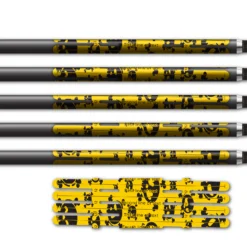 Alternative view of 4 fletch Vortex - Skulls Yellow