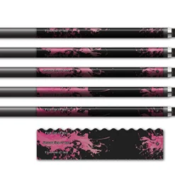 Alternative view of Wave Edge - Splash Pink on Matt Black