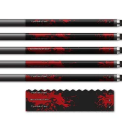 Alternative view of Wave Edge - Splash Red on Matt Black