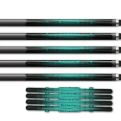 Alternative view of 4 fletch Vortex - Gradient Black on Aqua