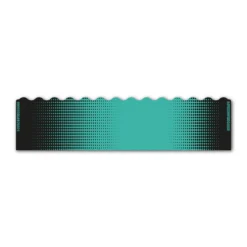 Wave Edge - Gradient Black on Aqua