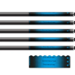 Alternative view of Shorty - Gradient Black on Baby Blue