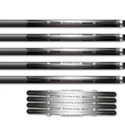 Alternative view of 4 fletch Vortex - Gradient Black on Frost White