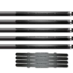 Alternative view of 4 fletch Vortex - Gradient Black on Mercury Grey