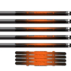 Alternative view of 4 fletch Vortex - Gradient Black on Orange