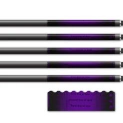 Alternative view of Shorty - Gradient Black on Purple