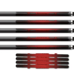 Alternative view of 4 fletch Vortex - Gradient Black on Red