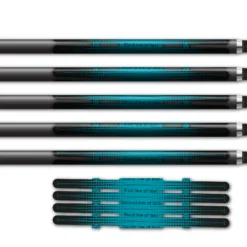 Alternative view of 4 fletch Vortex - Gradient Black on Teal