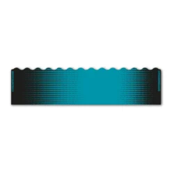 Wave Edge - Gradient Black on Teal