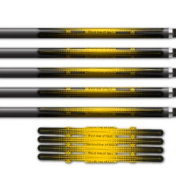 Alternative view of 4 fletch Vortex - Gradient Black on Yellow