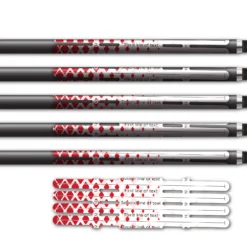 Alternative view of 4 fletch Vortex - Halftone Red