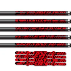 Alternative view of 4 fletch Vortex - Nock On Repeat Fluor Red