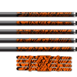 Alternative view of 4 fletch Vortex - Nock On Repeat Fluor Red Orange