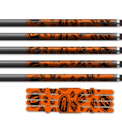 Alternative view of 4 fletch Vortex - Nock On Scatter Fluor Red Orange