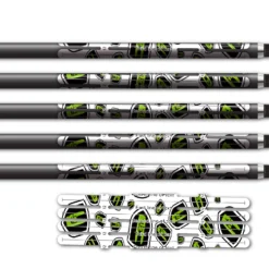 Alternative view of 4 fletch Vortex - Nock On Scatter Green Logo