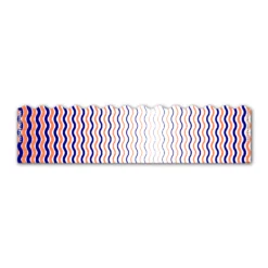 Wave Edge - Wave Stripes Navy Coral