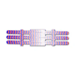 Vortex - Wave Stripes Red Blue