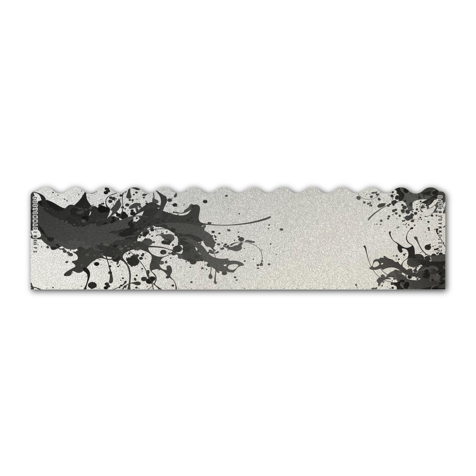 Wave Wraps Wave Edge - Splash Black on Retro-Reflective White - CustomMadeWraps.com