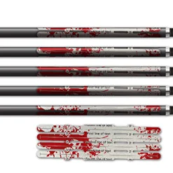 Alternative view of 4 Fletch Vortex - Splash Red on Retro-Reflective White