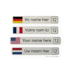 Name stickers - Retro-reflective White (96 pc)