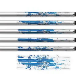 Alternative view of 4 Fletch Vortex - Splash Blue on Matt Clear