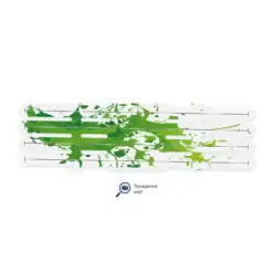 4 Fletch Vortex - Splash Green on Matt Clear