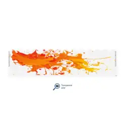 Wave Edge - Splash Orange on Matt Clear