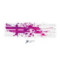 4 Fletch Vortex - Splash Purple on Matt Clear