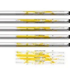 Alternative view of 4 Fletch Vortex - Splash Yellow on Matt Clear