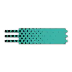 Ultralight - Halftone Black on Aqua