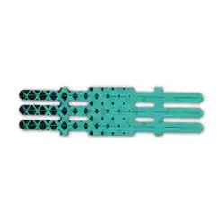 Vortex - Halftone Black on Aqua
