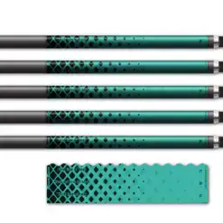 Alternative view of Wave Edge - Halftone Black on Aqua