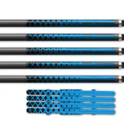 Alternative view of 4 Fletch Vortex - Halftone Black on Baby Blue